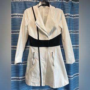 Women’s Dress jacket by Venus - white with black trim & black waistline
